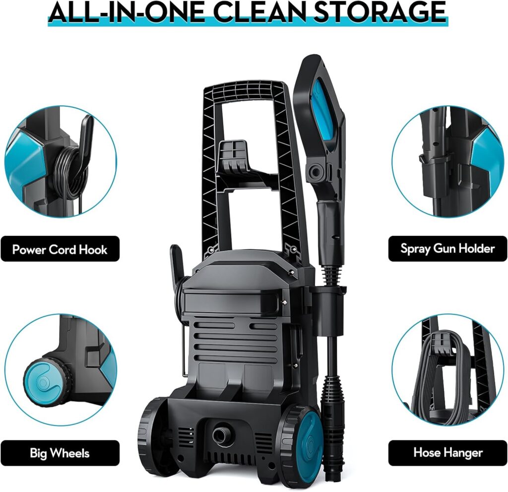 GREENER Electric Pressure Washer 3500 PSI High Pressure Washer with 50ft Outlet Hose and Adjustable Nozzle, 2.4GPM Power Washer Electric Powered with Soap Cannon for Car, House, Patio Cleaning GREENER Electric Pressure Washer 3500 PSI High Pressure Washer with 50ft Outlet Hose and Adjustable Nozzle, 2.4GPM Power Washer Electric Powered with Soap Cannon for Car, House, Patio Cleaning