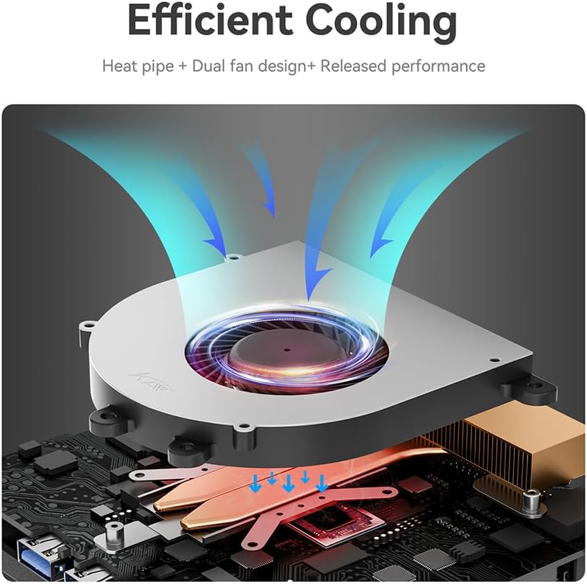 Beelink Mini PC SER5, AMD Ryzen 7 5700U(up to 4.3GHz), Mini Computer 16GB DDR4 RAM 500GB NVME SSD, Micro PC 4K@60Hz Triple Display HDMI DP USB-C, 35W High Performance Office Gaming HTPC W-11 Pro