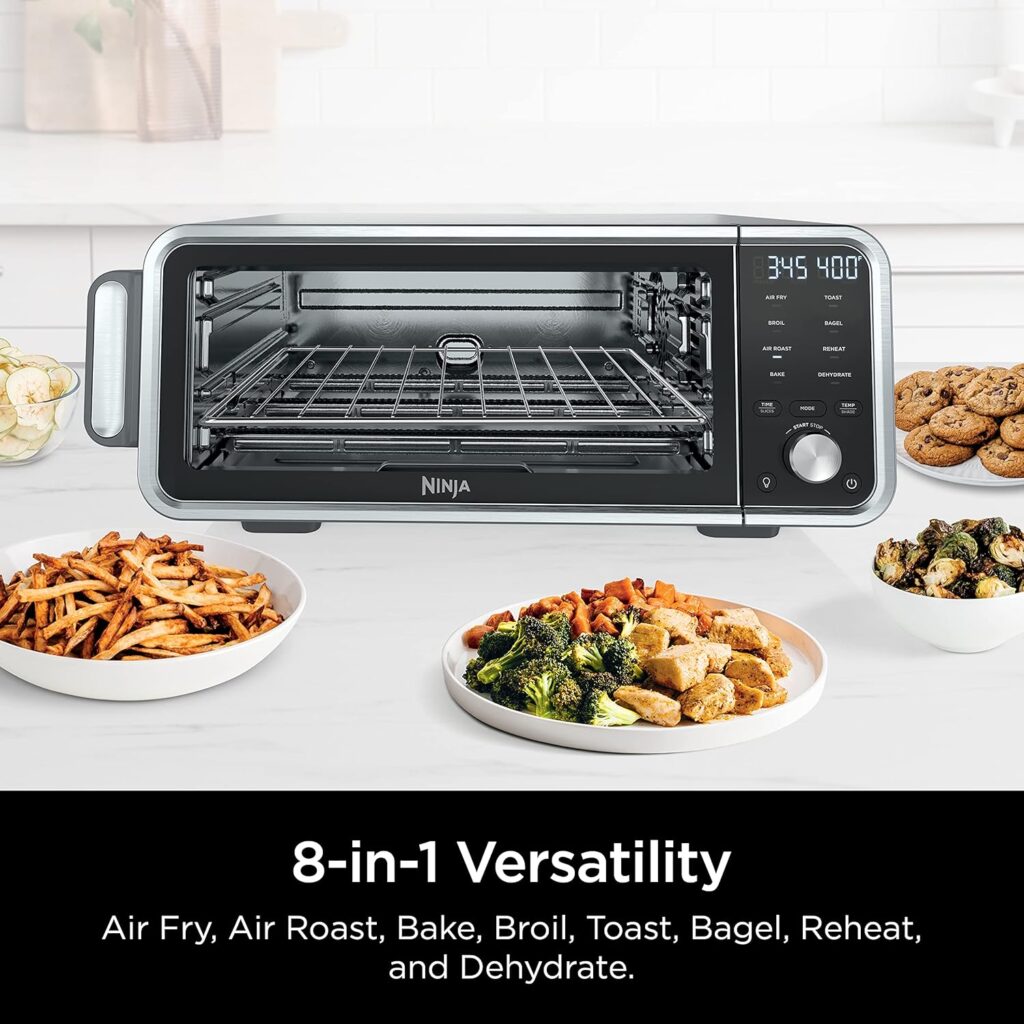Ninja SP201 Digital Air Fry Pro Countertop 8-in-1 Oven with Extended Height, XL Capacity, Flip Up  Away Capability for Storage Space, Basket, Wire Rack Crumb Tray, Silver (Renewed), Black Ninja SP201 Digital Air Fry Pro Countertop 8-in-1 Oven with Extended Height, XL Capacity, Flip Up  Away Capability for Storage Space, Basket, Wire Rack Crumb Tray, Silver (Renewed), Black
