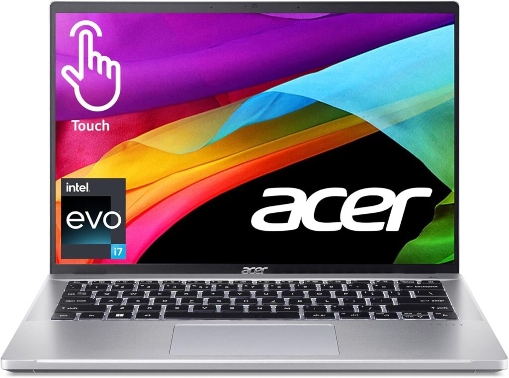 Acer Swift Go Intel Evo Thin  Light Premium Laptop 14 1920x1200 100% sRGB Touch Screen Display Intel Core i7-1355U Intel Iris Xe 16GB LPDDR5 512GB Gen 4 SSD SFG14-71T-72QV