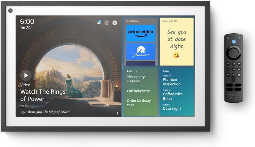 Echo Show 15 | Full HD 15.6 smart display with Alexa and Fire TV built in | Remote included