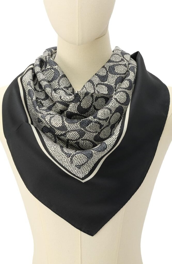 Coach womens Vintage Signature C Printed Silk Square