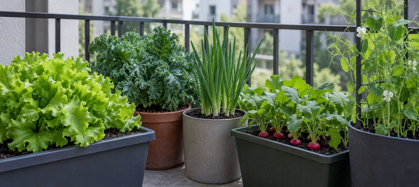 best vegetables to grow on a north-facing balcony in shaded containers